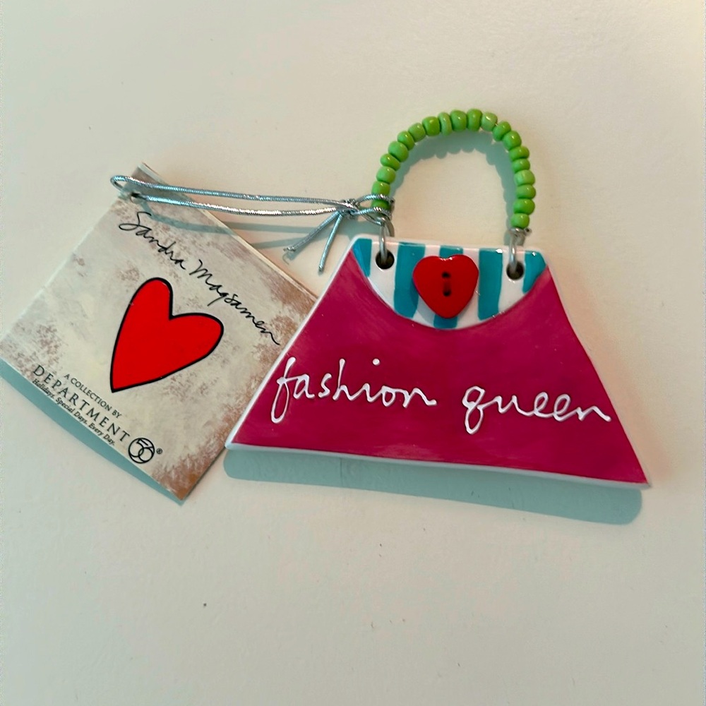 ⚡️2/$12 🆕 Sandra Magsamen by Dept 56 “Fashion Queen” Ceramic Plaque/Ornament.